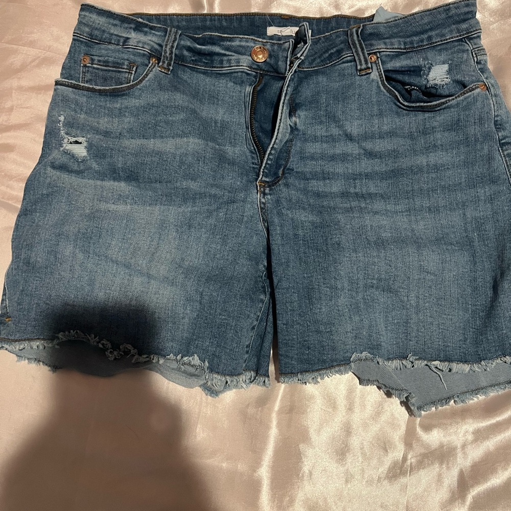 Denim Distressed Shorts
